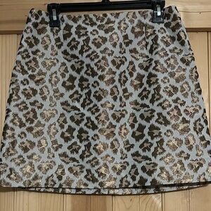 Lilly Pulitzer Women's Adler Metallic Leopard Jacquard Skirt